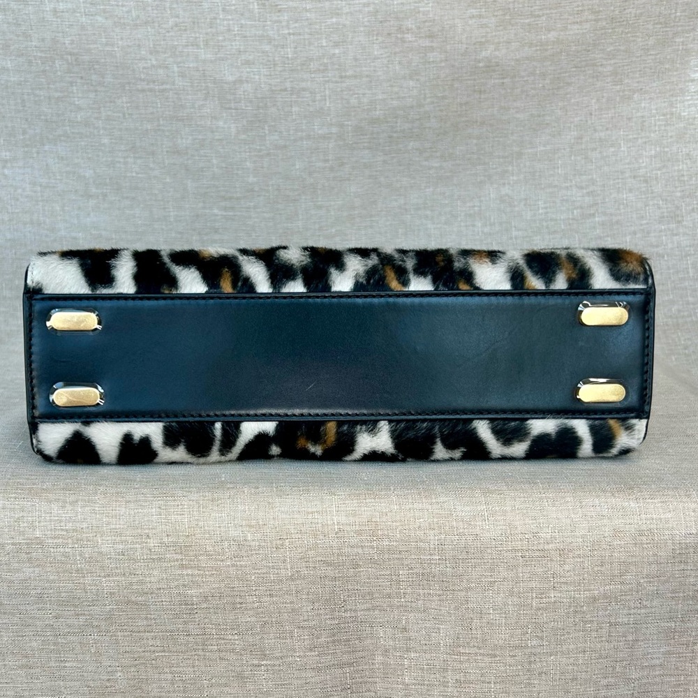 NWT Tory Burch Lee Radziwill Structured Leopard Shearling Bag - Picture 6 of 11